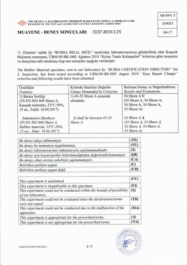 TSE TEST REPORT SHORE